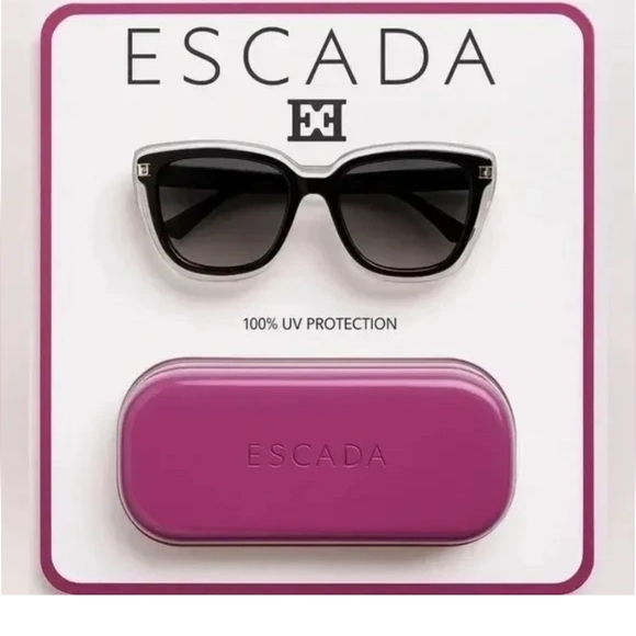 Escada Accessories - Escada Black Sunglasses with Purple Case